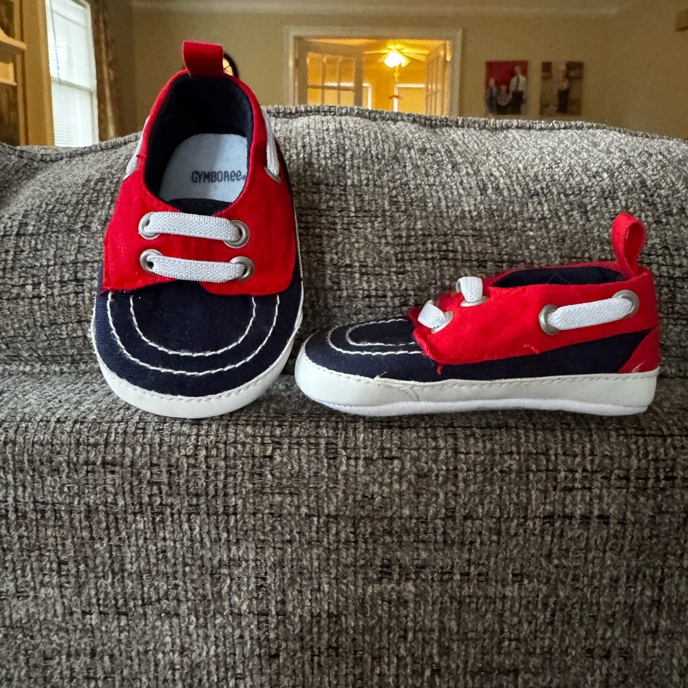 Gymboree Red and Navy Baby Shoes size 1
